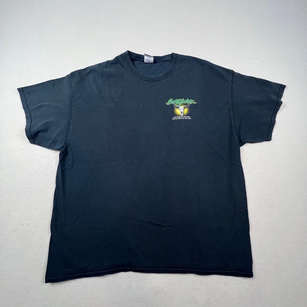 Gildan Barrett-Jackson T-Shirt Mens 2XL Black Collector Car Auction Graphic Tee